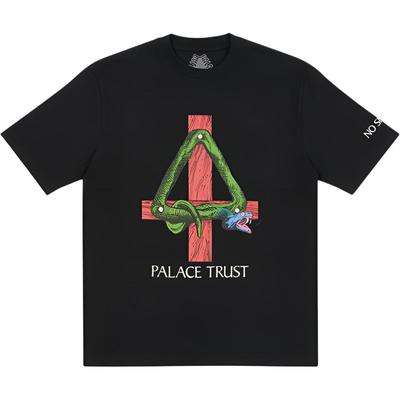 Palace Футболка с круглым вырезом Trust с графическим принтом, топы унисекс, черная P21TS247