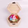 2024New Wooden Soap Box Flower Rose Small Wooden Box Gift Wood Soap Case Valentine Day Handmade Flower Soap Flower Birthday Gift