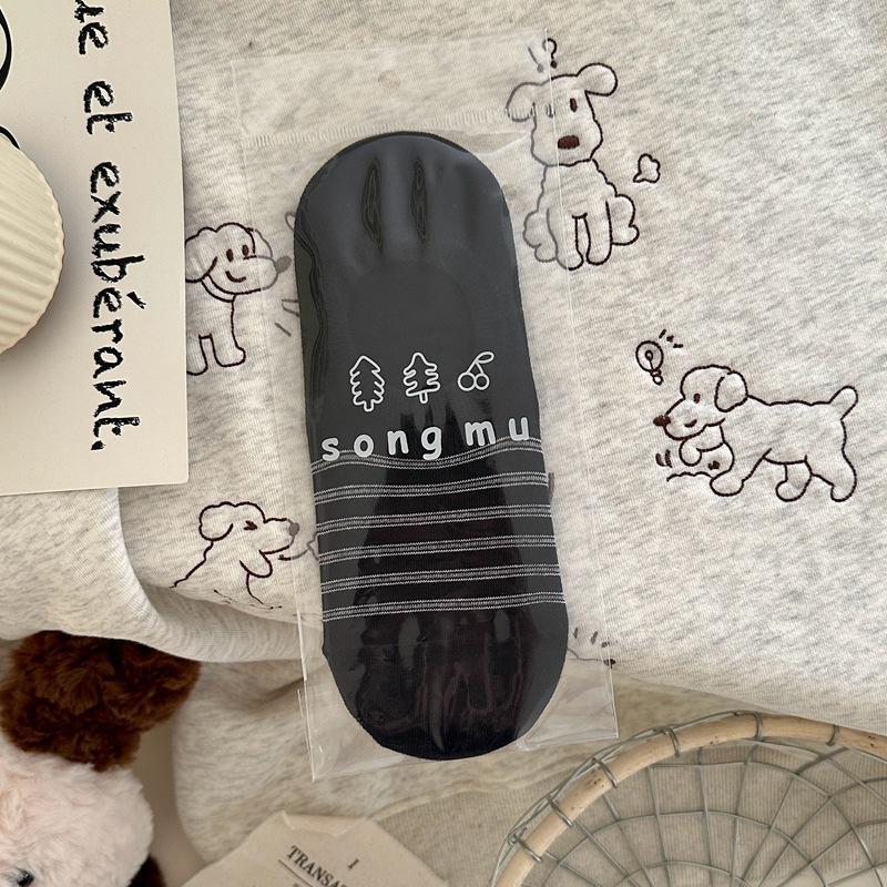 Milk Salt Thin Strip Non-Slip Invisible Socks Cotton Versatile Boat Socks Dongdamen Socks For Women