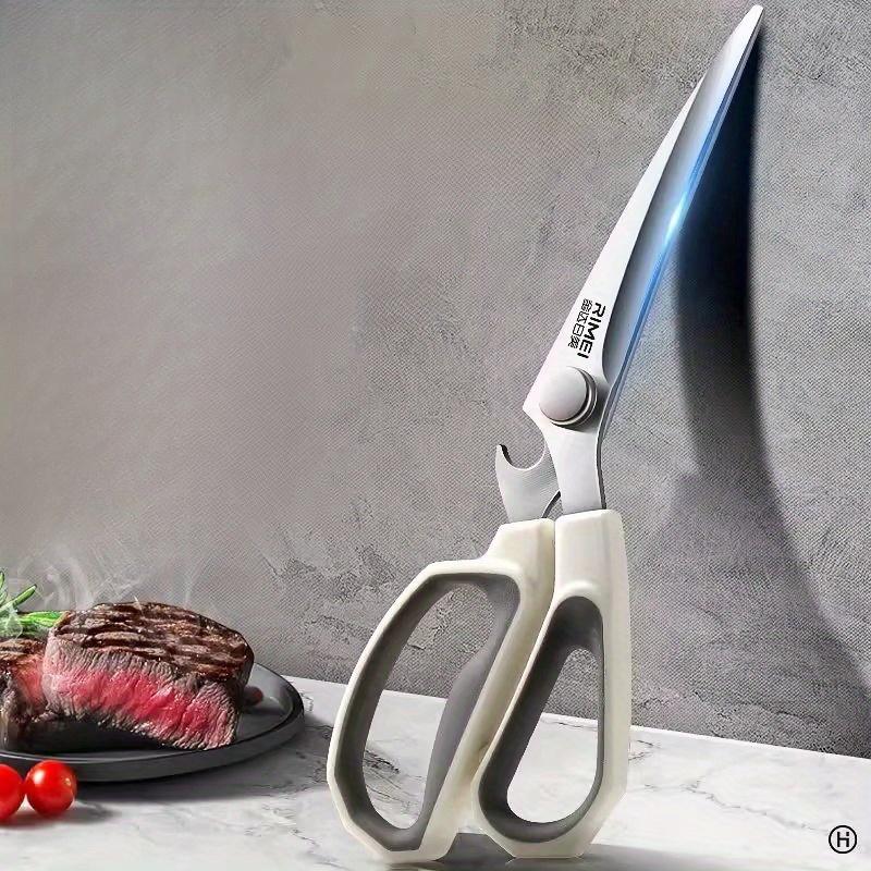 Sharp Barbecue Kitchen Scissors Shear For Home Kitchen Scissors Multifunctional Stainless Steel Steak Scissors With Curved Blade5