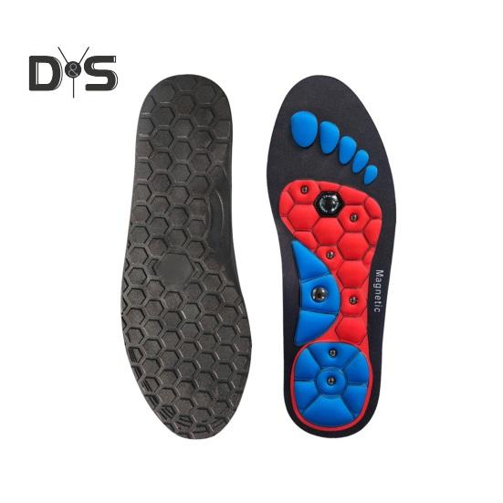 2 Pairs Magnetic Acupressure Insoles Breathable Pain Relief Shoes Inserts Men Women Arch Support Orthopedic Cushioning Heightening Massage Foot Pads