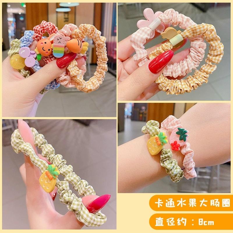 Korean version of sweet and cute hair ring girl's headband fashionable ponytail large intestine ring rope