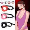 New Silicone Lip Open Mouth Gag with Lock Faux Leather Oral Sexy Couples Game Strap On Adult Toys