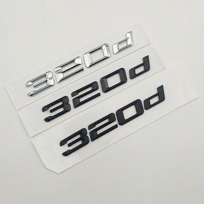 3D ABS Хром Матовый Черный Логотип Эмблема Буквы Наклейка на Багажник Автомобиля 320d Аксессуары