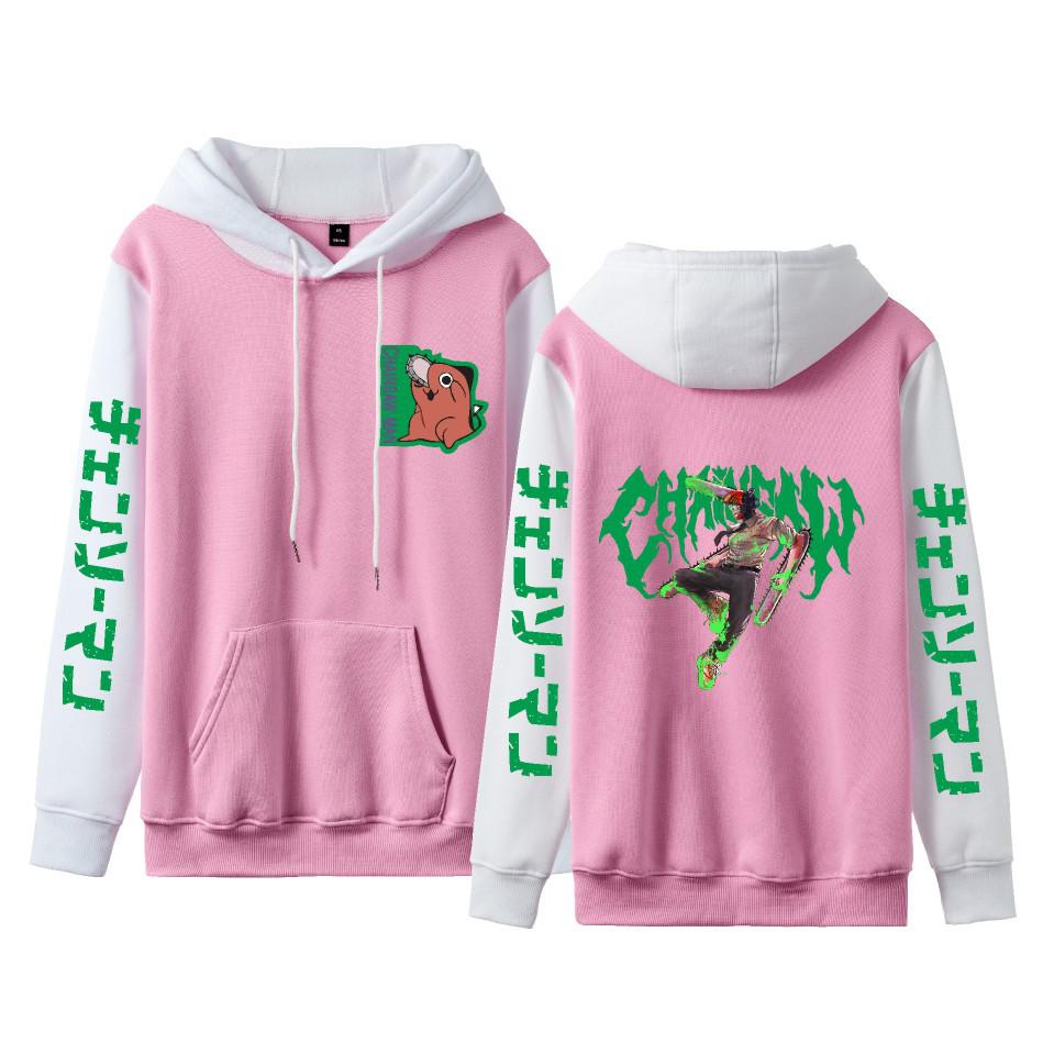 Chainsaw Man Printed Hooded Sweatshirt - Unisex Spring/Fall Pullover, European Size