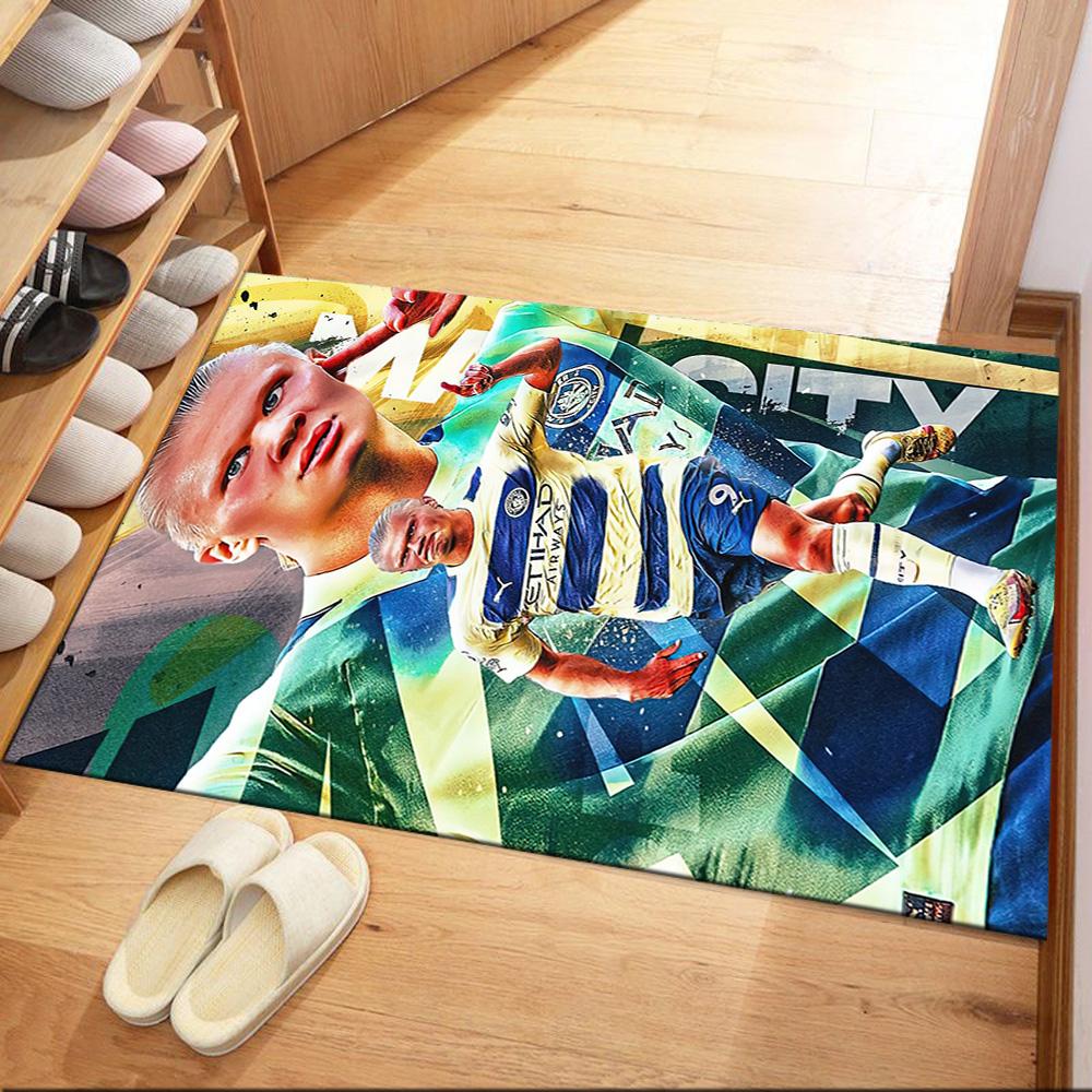 Haaland Fan Square rugs are a great choice for living rooms, bedrooms, home décor, and as gifts.