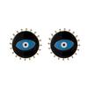 Devil's Eye Drip Oil Alloy Earrings: Trendsetting European & American Street Style