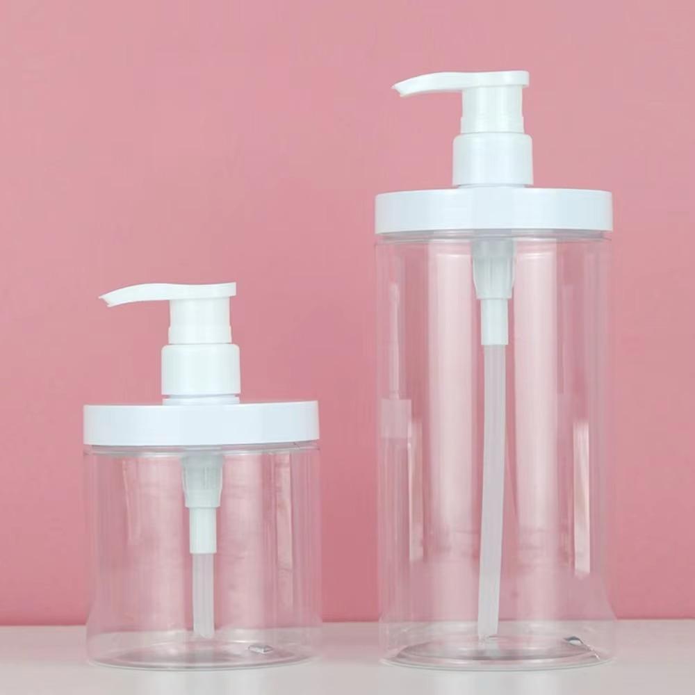 Large Capacity Pump Bottle Dispenser PET Shampoo Lotion Container Durable Press Bottle  Shower Gel