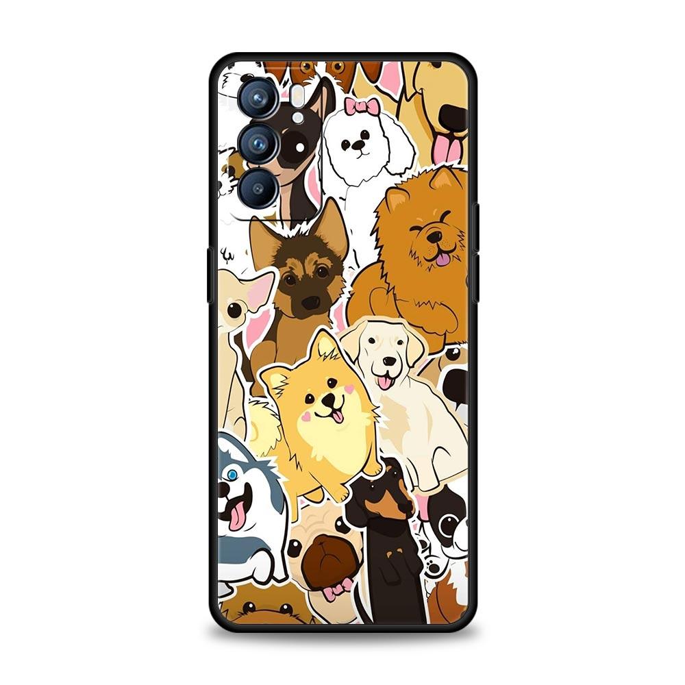 Чехол для телефона с рисунком собачьей лапы для Oppo Reno13 Reno12 Reno11 F Reno10 Pro A54 5G Find X5 A53 A52 A9 A17 A57 A78 4G A79 A80 A98