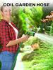 Садовый шланг-спираль из ЭВА с пружинным возвратом, с 3/4" коннектором и 7-функциональным распылителем для купания питомцев, мытья машин