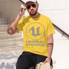 UNREAL ENGINE 2026 fashion heavyweight hot selling retro printed pattern fun round neck T-shirt for daily comfort