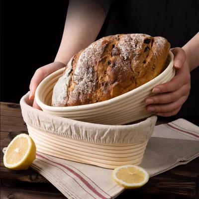 Корзина для брожения из ротанга для выпечки хлеба на закваске, круглый овальный набор ручной работы, домашний декор