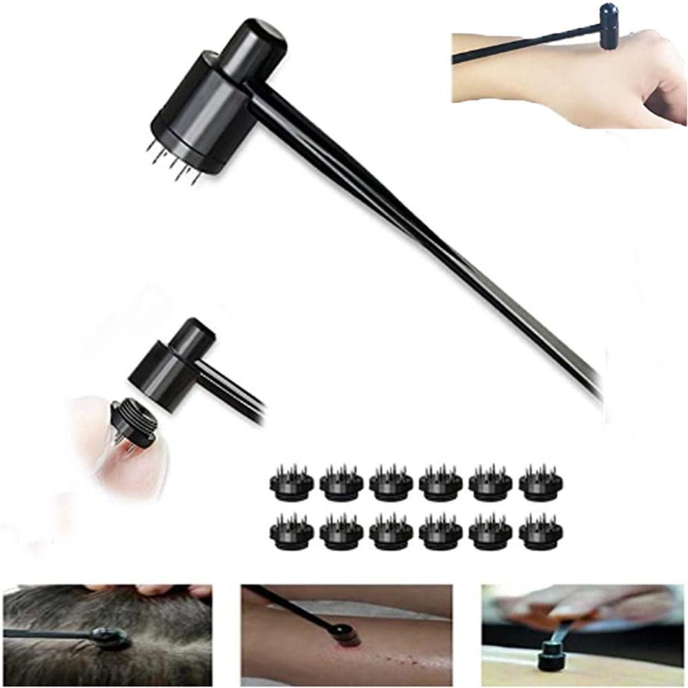 Dermal Hammer Plum Blossom Shaped Blood Hammer Dermal Needle Bloodletting Needle Seven Star Needle Set 7 Star Needle for Beauty