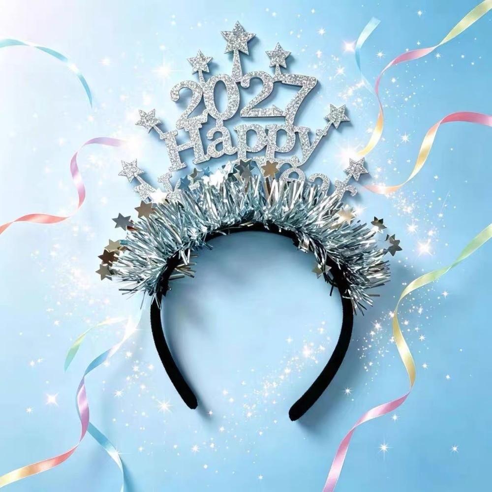Star Glitter Hair Hoop Tinsel Party Hair Accessory Fashion New Year Headband Kids