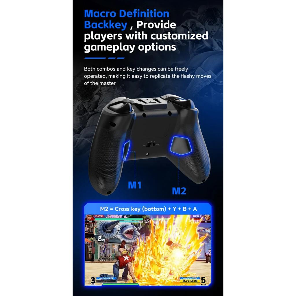 Беспроводной мобильный игровой контроллер, совместимый с Bluetooth, с датчиками Холла на триггерах и джойстике, поддерживающий Switch/ПК/Android/iOS