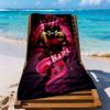 Love Tazmanian Devil Customizable Name Beach Towel Super Soft & Absorbent Perfect for Traveling Yoga Camping and Swimming