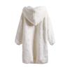 Fashion Casual Women's Sheep Shearing Stitching Coat Women's Mid-length Wool Coat
