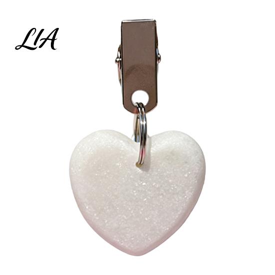 Party Tablecloth Weight Love Heart Marble Weight, Table Cover with Metal Stone Clip, Outdoor Picnic Dinner Tablecover Pendant Weights