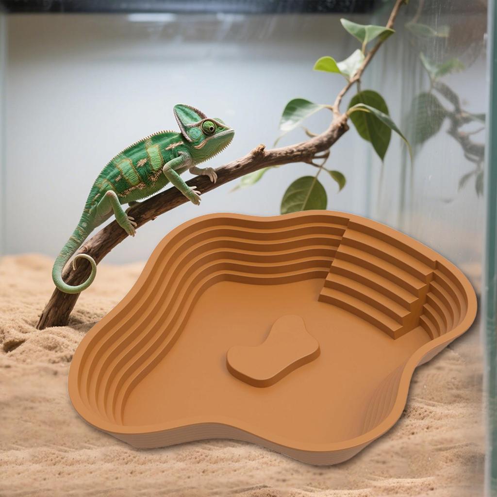 Turtle Bathing Pool Multi Functional Ramp Controlled Turtle Feeder Aquarium Ornament for Bearded Dragon