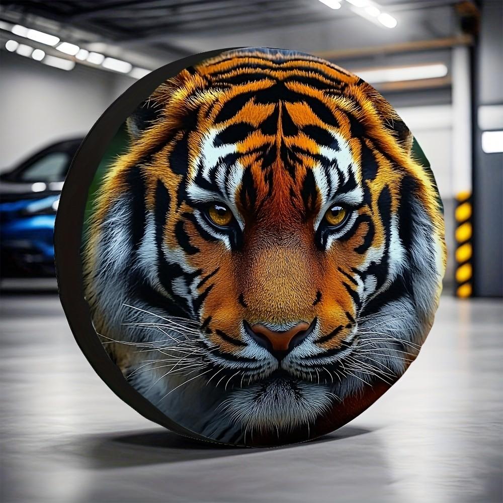 Fierce Tiger Face Spare Tire Cover Waterproof Polyester Vehicle Protector