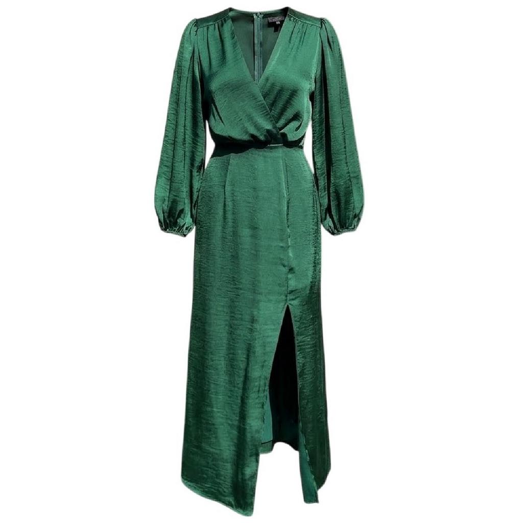 AX Paris Womens/Ladies Satin Long-Sleeved Wrap Dress