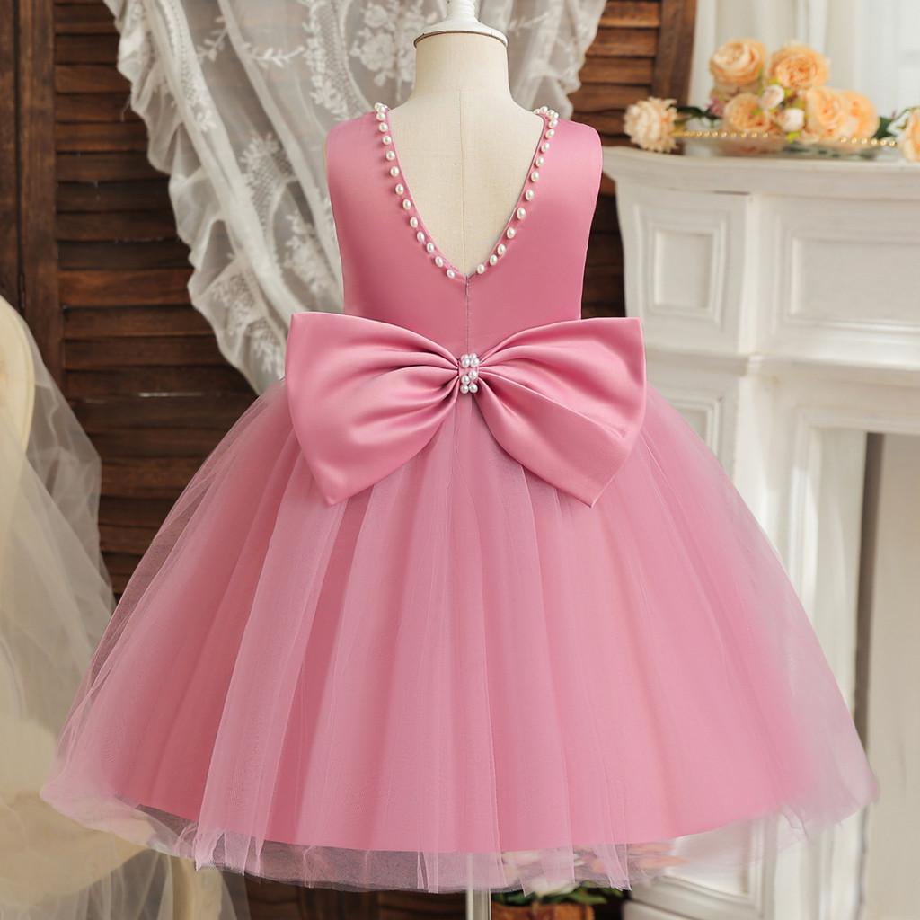 Princess Girls Dress With Tulle Skirt For Birthday Party And Wedding Ceremony
