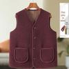 Women's Fleece-Lined Vest - Thickened, Sleeveless Autumn/Winter Jacket, Loose Fit, Plus Size, Fashionable Outerwear.
