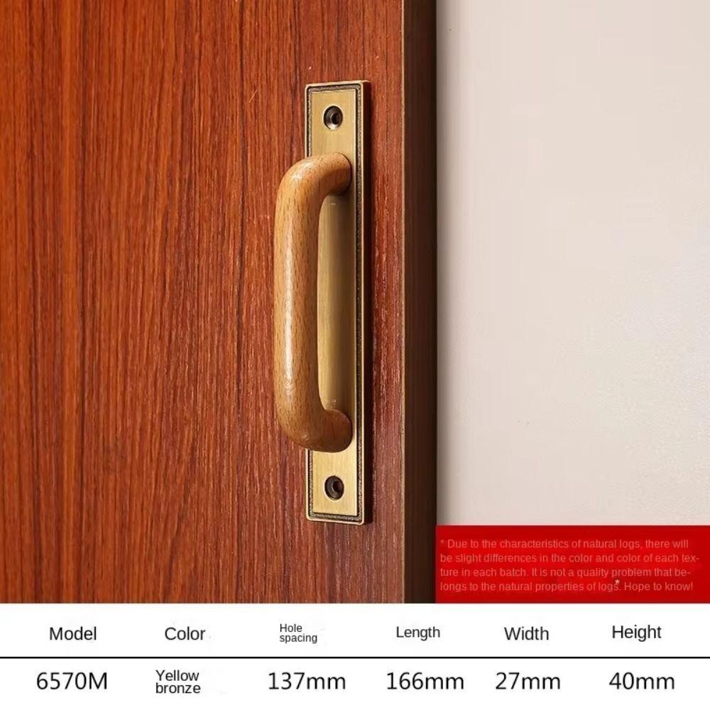 Bronze Colour Solid Wood Cabinet Handle Decorative Cabinet Pull Retro Pull Handle Wardrobe