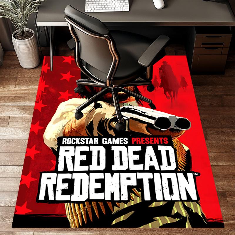 Red Dead Redemption Printed Area Rug Carpet for Bedroom Living Room Home Decor Rugs Mat Non Slip Mat Rug for Bedside