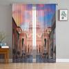 Vatican Rome Sheer Curtains for Living Room Transparent Tulle Window Treatments Bedroom Kitchen Home Decor Veil Drapes