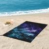 Teal Purple Galaxy Nebula Dream Beach Towel Soft Microfiber Quick Dry Absorbent Quick Towels For Bath