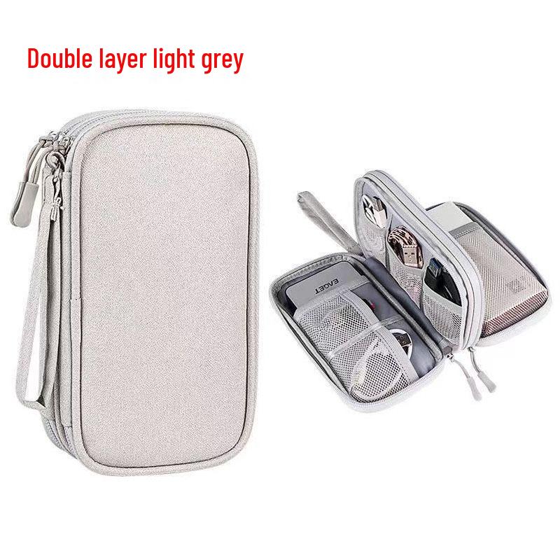 Portable Power Bank & Cable Storage Bag - Protective Travel Case for Mobile Devices & Hard Drives