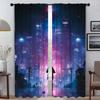 Modern Living Room Curtains for Camera Japan Neon 3D Reams Partition Halloween Decoration Tulle for Bedroom Shades Curtain Child