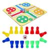 Interactive Toy Ludo Chess Set Folding Roll Up Chessboard Toy Party Game Flying Chess  Travel Funny