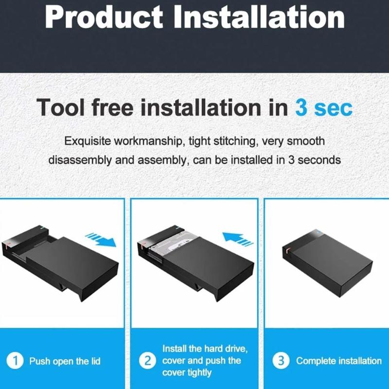 Жесткий диск Box USB3.0 Корпус для жесткого диска 3,5 дюйма Внешний корпус Коробка Внешний корпус для ПК Ноутбука Аксессуары