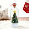 Рождественская елка Послание в бутылке Записываемая голосовая бутылка-украшение с воспроизведением Пробка Приветственная стеклянная бутылка со снежной сценой Рождественский сувенир