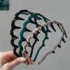 Simple Face Wash Headband With Teeth Non-Slip Crushing Hair Finishing Hair Clip Pressure Hair Wave Headband
