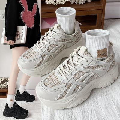 Daddy Shoes женские осенние новые туфли на платформе с резиновой подошвой и мягкой подошвой, повседневные кроссовки, смешанная партия