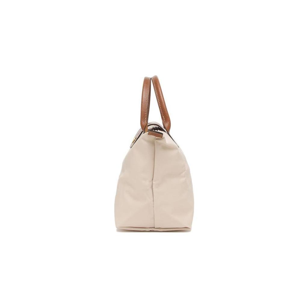 Longchamp Le Pliage 23 Сумка-тоут на кнопке-молнии с короткими ручками из холста и кожи Женская сумка-тоут Цвет бумаги 1621089P71