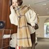 222025 осень и зима новый шарф имитация кашемира клетчатый шарф шарф клетка зимний шарф женский шарф