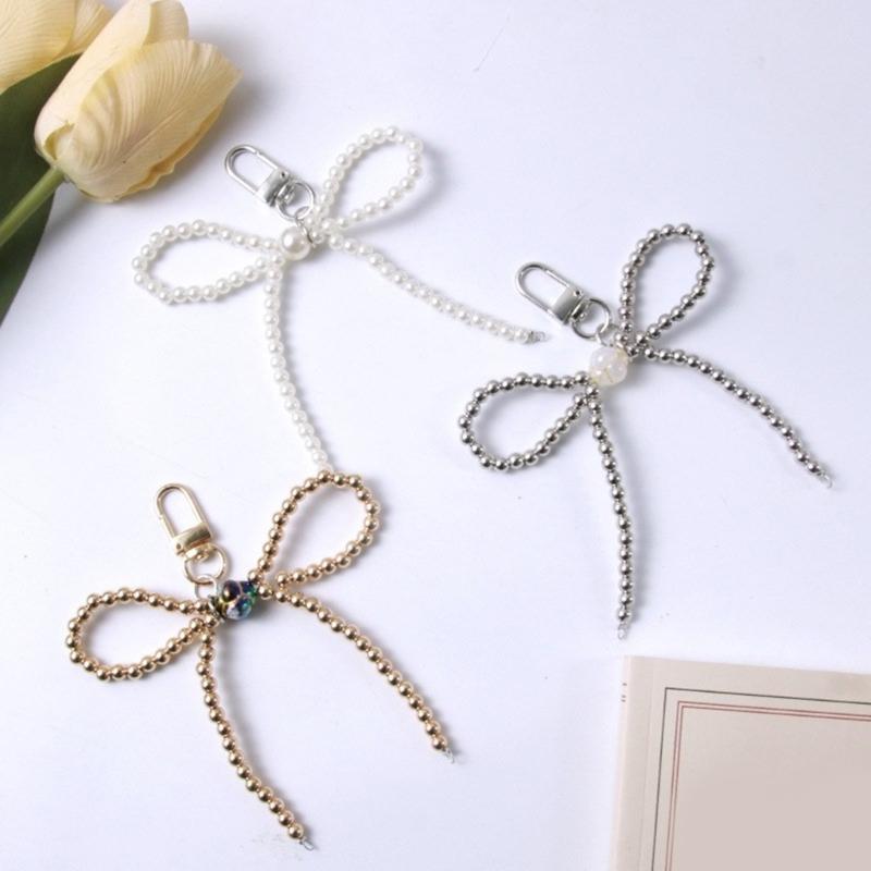 Модные брелоки с подвесками в виде бантиков из бисера, милые крутые украшения, брелок для ключей, украшение для рюкзака, бижутерия для женщин, девушек
