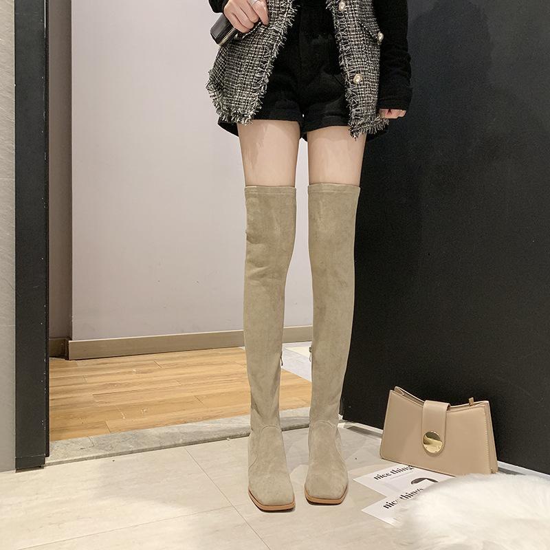 Over-knee Boots Women's Autumn and Winter New Thin Boots Thick Heel Thin Elastic Boots Tall Women's Boots