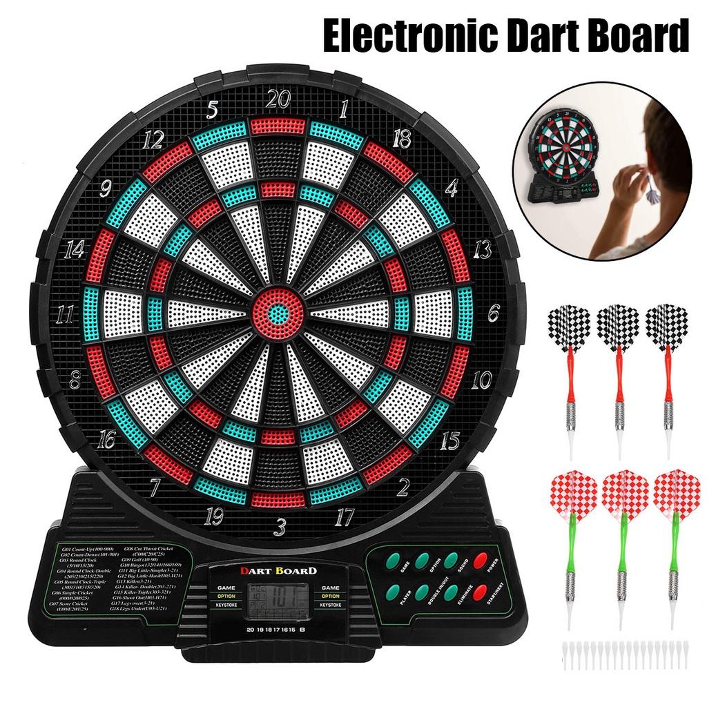 8 Games Automatic Scoring Dart Plate Board Sound Prompt Office Family Toys 159 Variations Electronic Dartboard Darts Game Set