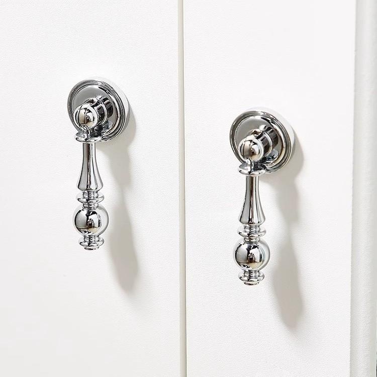 Хромированный, Подвеска, Легкая роскошь, Ручка для дверцы шкафа и ящика, Современная простота, Высококлассный, Ручка для шкафа-купе, Маленькая ручка в античном стиле