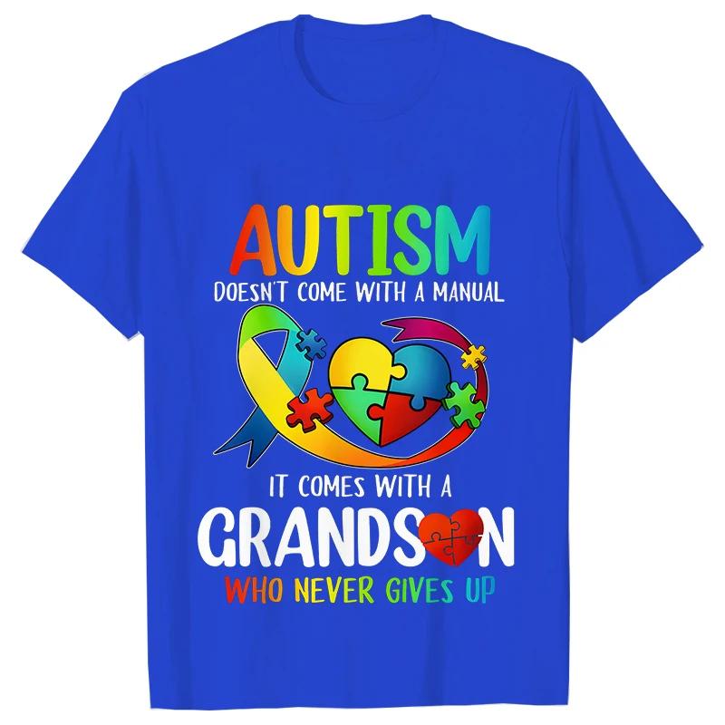 Men's T-shirts Autism Mom Dad Clothing Autism Awarenes Family Tshirts Short Sleeve Clothes Family Matching Clothing Unisex Tees