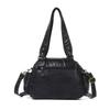 Vintage Tote Messenger Bag for Women Multi-Pocket Shoulder Handbag Casual Motorcycle Underarm Bag Crossbody Purse Daily