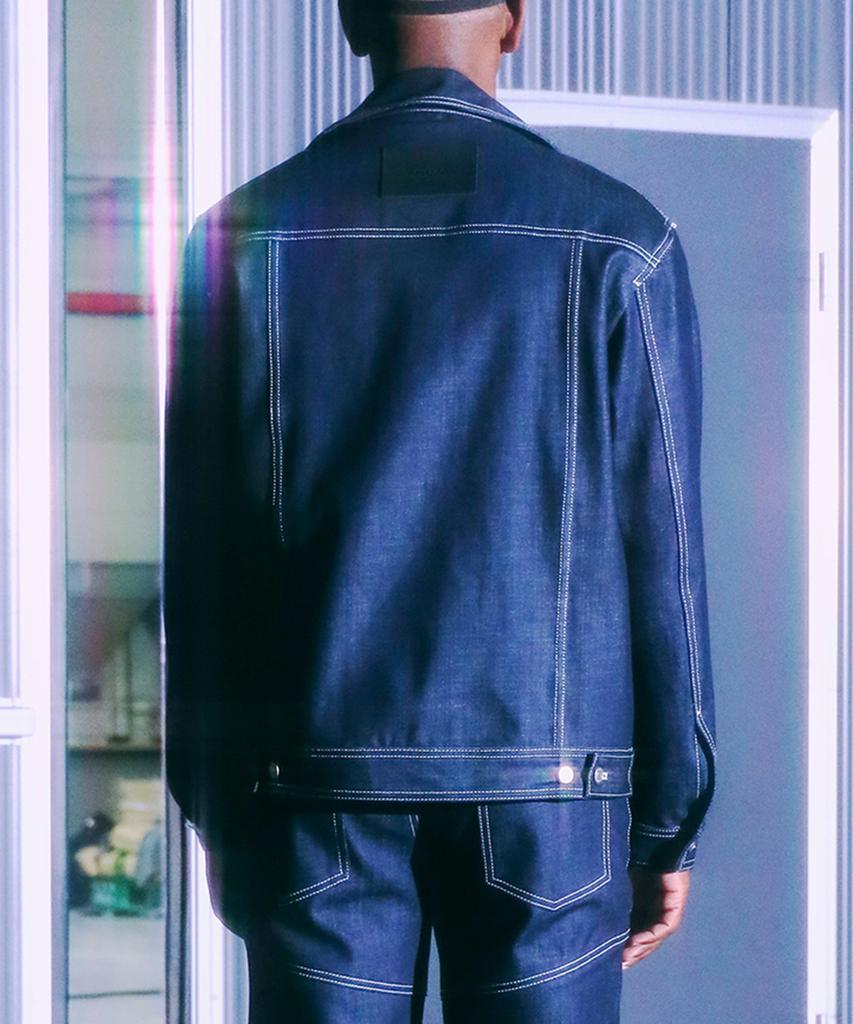 Джинсовая куртка Demaden Raw Raw Denim со швами, индиго
