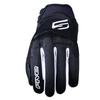 FIVE GLOBE EVO Motorcycle Gloves, Black/White (Size L)