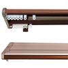 Extendable Curtain Rail "Cover Top Extendable Rail with Return" 1.1m-2.0m Color: Brown Silent Runner Installation Requires One Screwdriver
