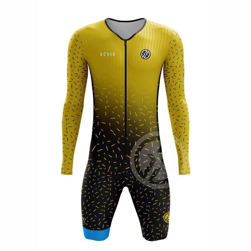 Mens Triathlon Suit One-Piece Cycling Outfit Road Bike Racing Swim Transition